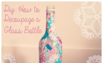 Decoupage botol kaca