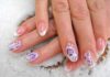 Nail art 2017 french + patterned photo